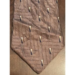 Neo Bill Blass Brown 100% Silk Men’s Neck Tie Made In Costa Rica